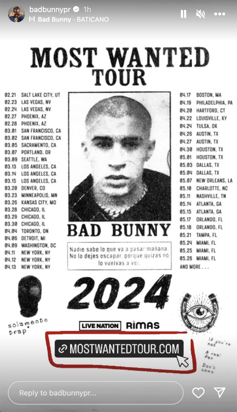 Bad Bunny Tour 2024 Tampa