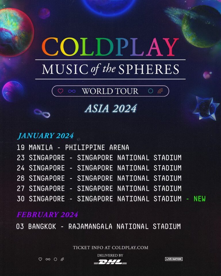 Coldplay Touring 2024 Tickets Out Now!