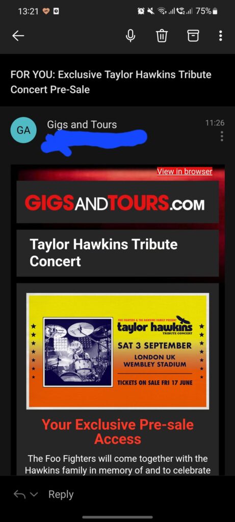 Foo Fighters 2024 Tour Presale Code